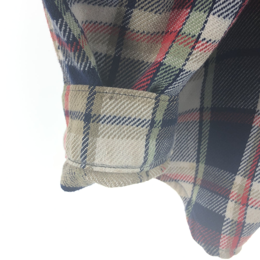 90'S Sears Sportswear Long Sleeve Flannel Check Shirt Made in USA Men's L Vintage /eaa397981