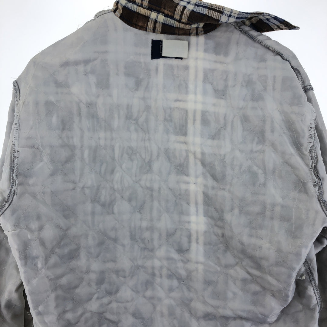 70'S Sears quilted long sleeve flannel check shirt, men's size M, vintage / eaa398101