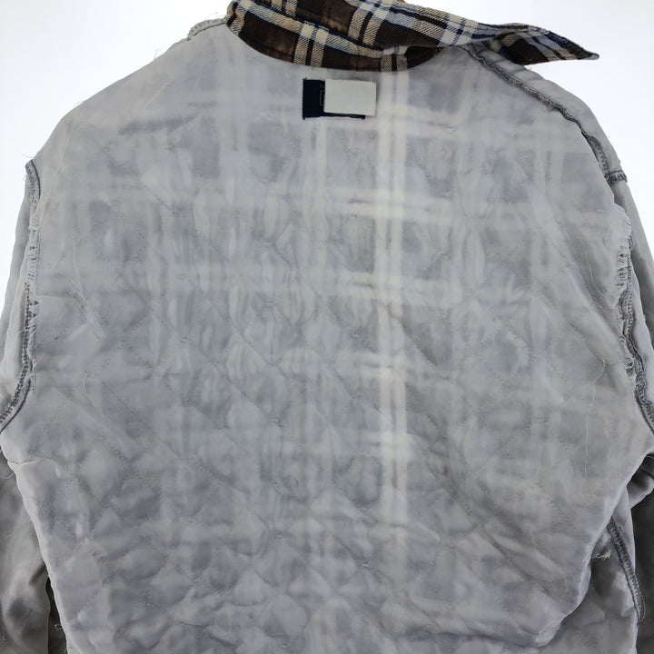 70'S Sears quilted long sleeve flannel check shirt, men's size M, vintage / eaa398101