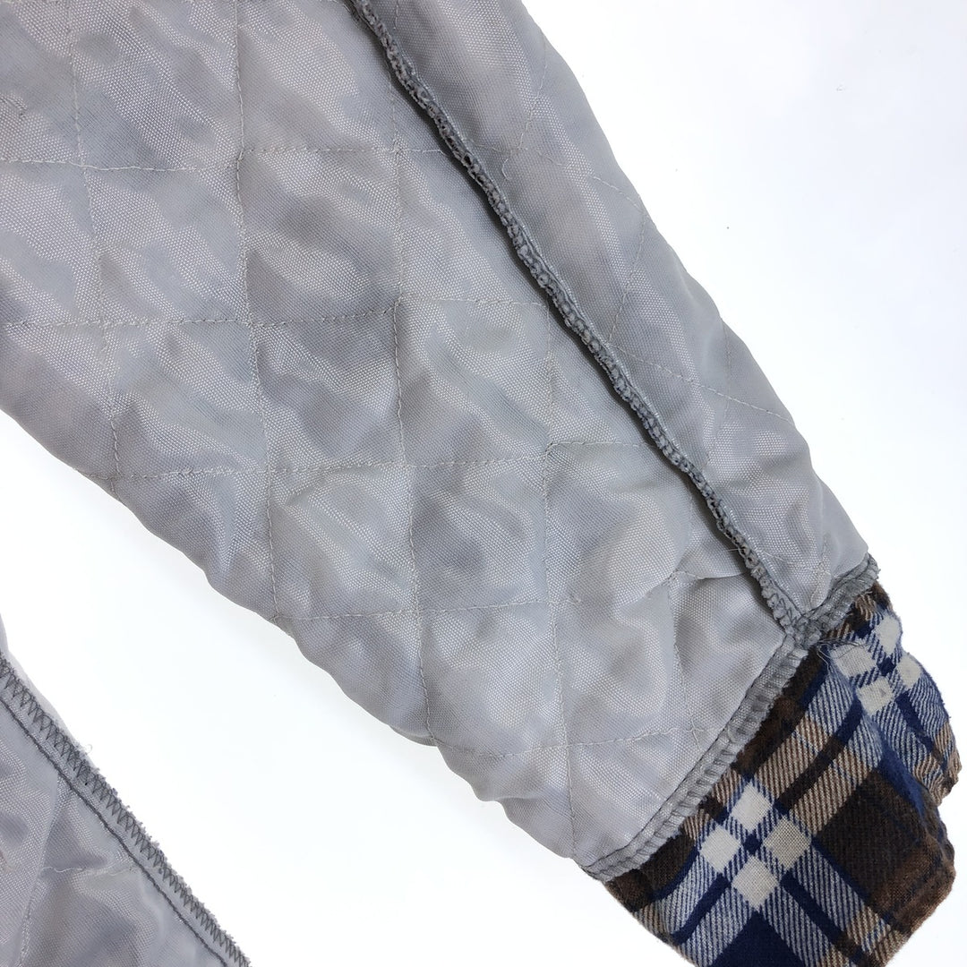 70'S Sears quilted long sleeve flannel check shirt, men's size M, vintage / eaa398101