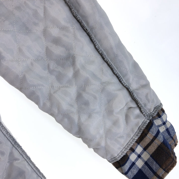70'S Sears quilted long sleeve flannel check shirt, men's size M, vintage / eaa398101