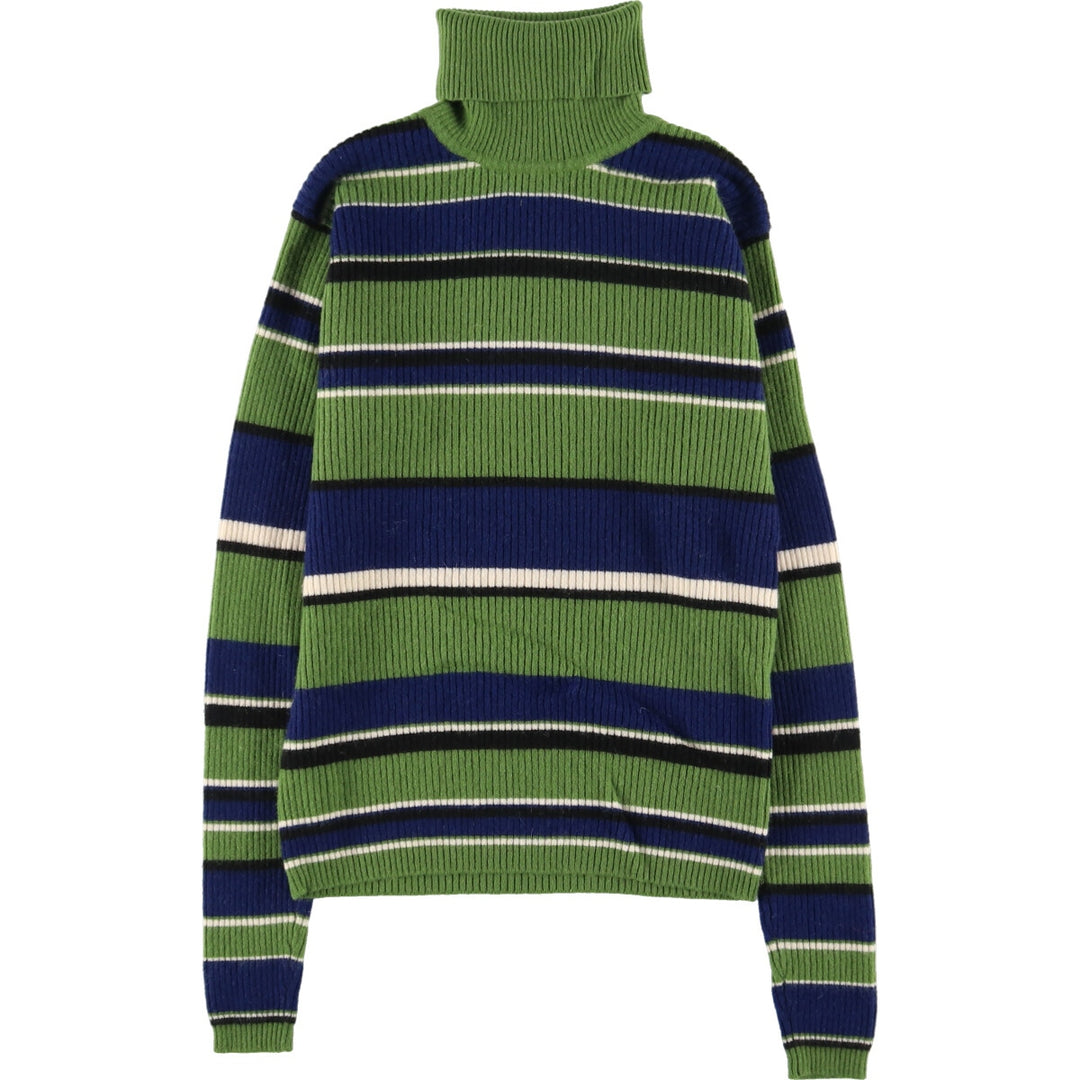 Lord & Taylo Multi-border turtleneck cashmere knit sweater for women S [Elle] /eaa398134