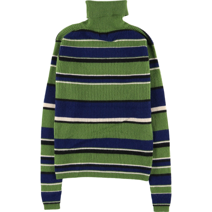 Lord & Taylo Multi-border turtleneck cashmere knit sweater for women S [Elle] /eaa398134