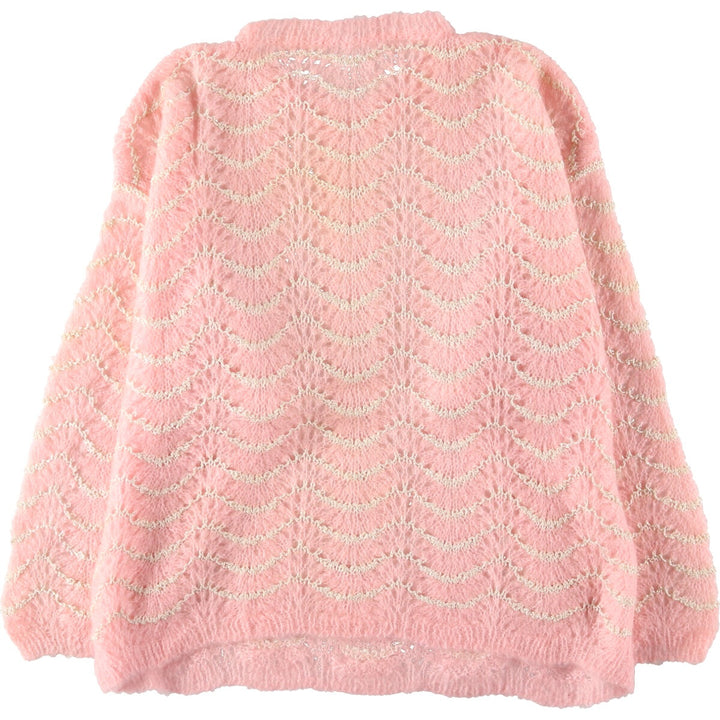 UNKNOWN All-over Pattern Openwork Knit Sweater Women's M [Eluru] /eaa398135