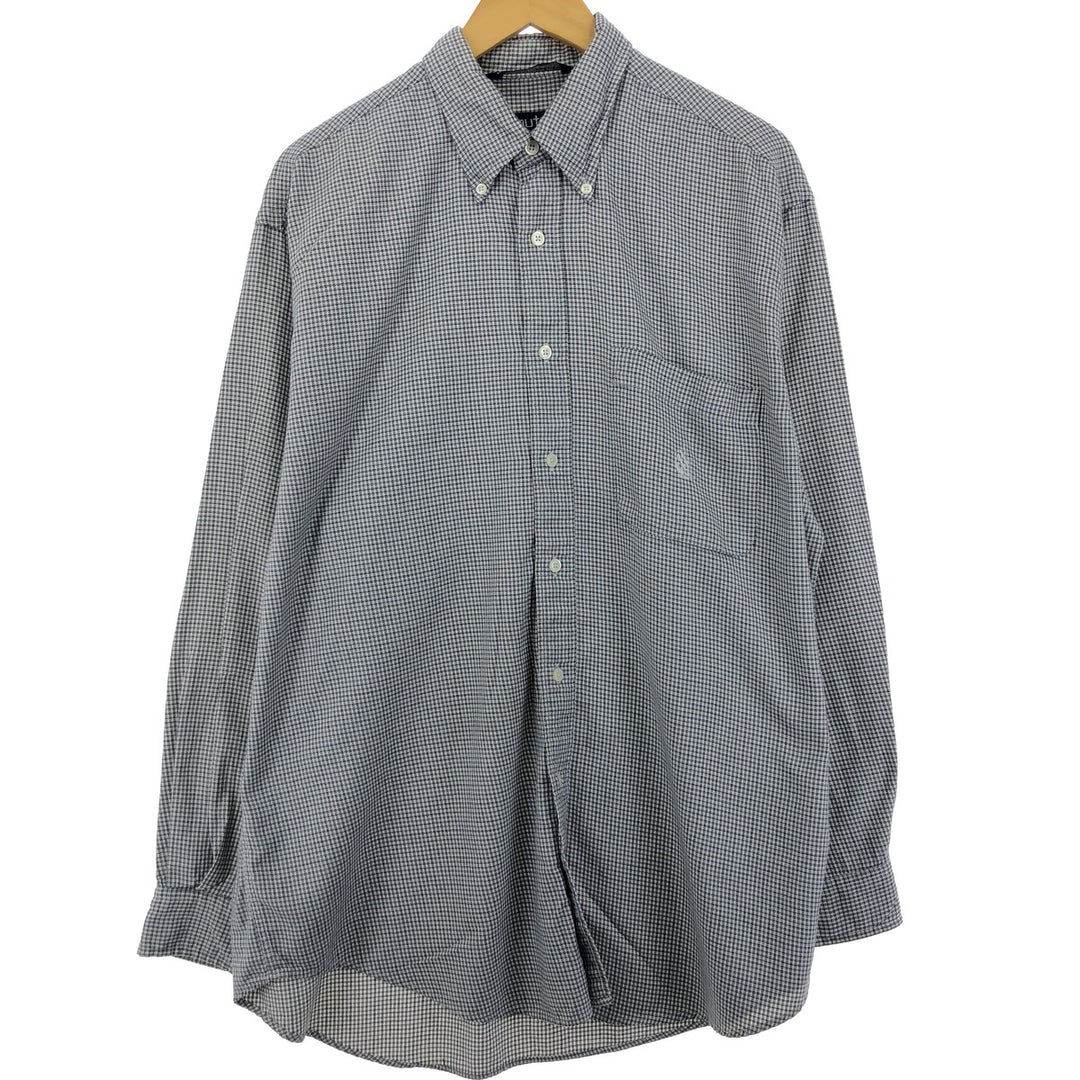 NAUTICA Long Sleeve Button Down Light Flannel Check Shirt Men's L /eaa398175