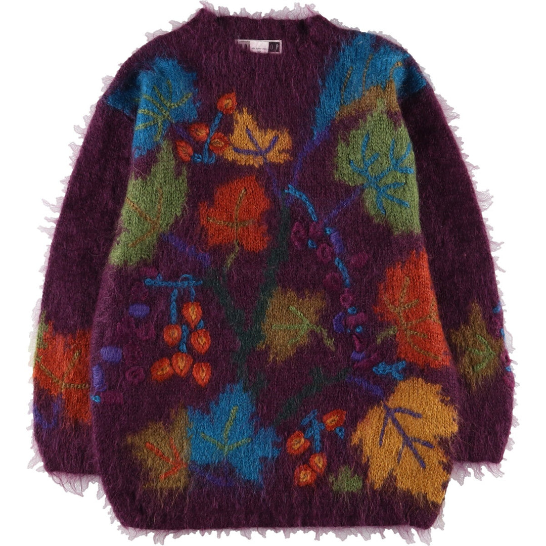 WORKSHOP All-over print mohair knit sweater for women L [Elle] /eaa398188