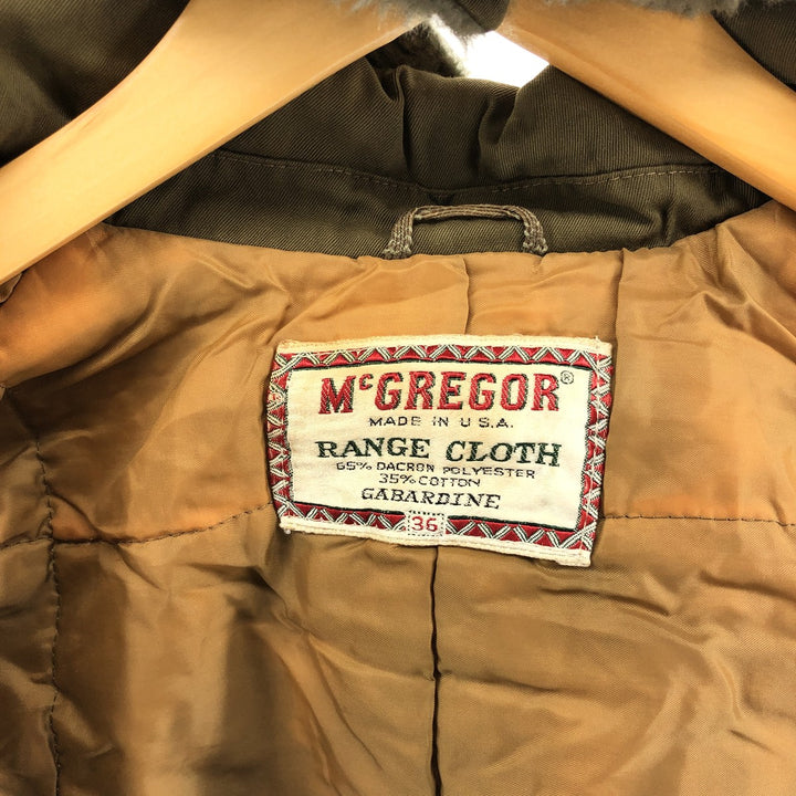 ~70'S McGREGOR RANGE CLOTH Gabardine Half Coat Made in USA Men's S Vintage /eaa398368