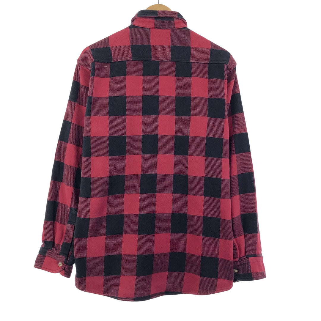 Five Brother Buffalo Check Long Sleeve Heavy Flannel Check Shirt Men's L Vintage /eaa398417