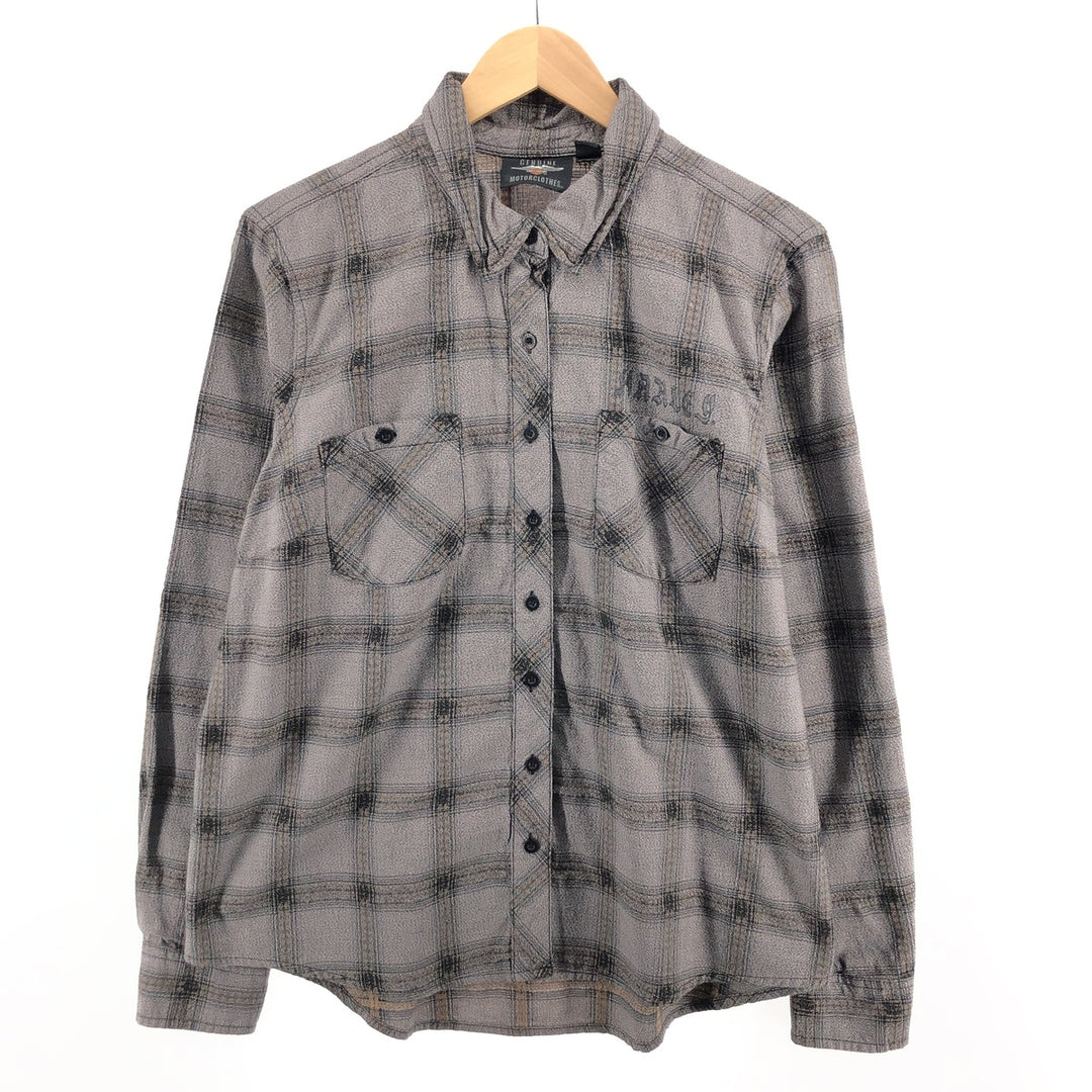 Harley-Davidson Long Sleeve Cotton Check Shirt Women's L /eaa398503