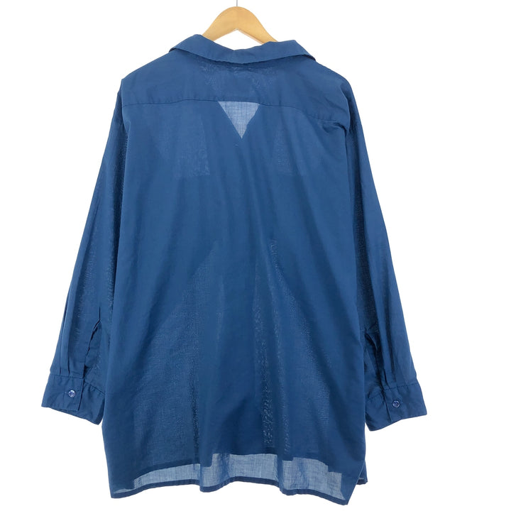 Big size 60s-70'S Arrow DECTON open collar long sleeve polycotton shirt men's XXXL vintage /eaa398546