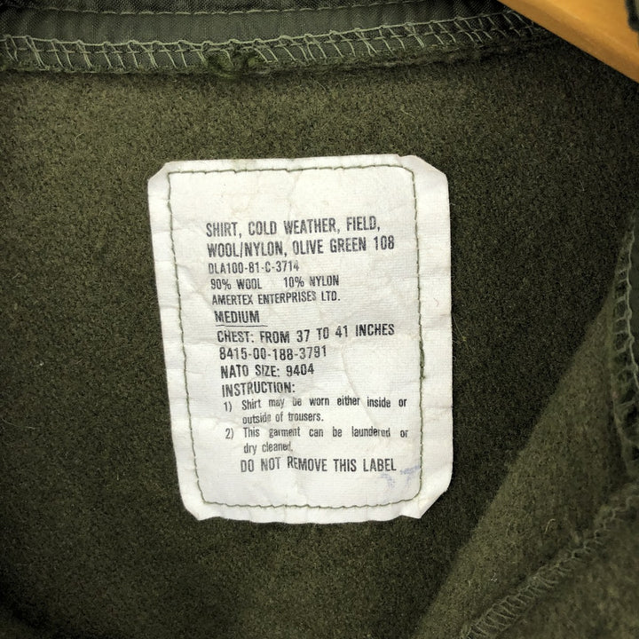 80'S Military Wool Shirt Made in USA MEDIUM Men's M Vintage /eaa398577