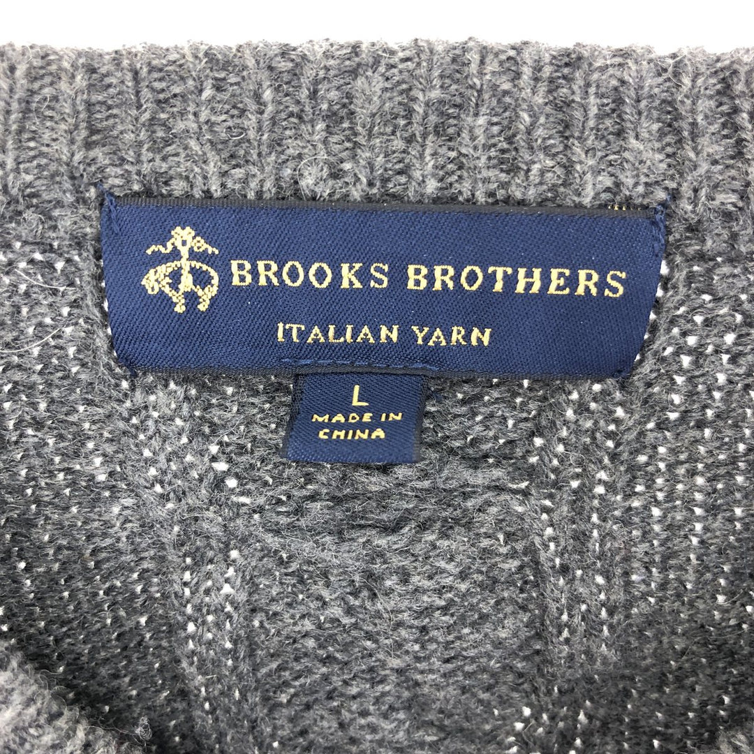 Brooks Brothers V-neck Merino wool knit sweater, men's L / eaa398645