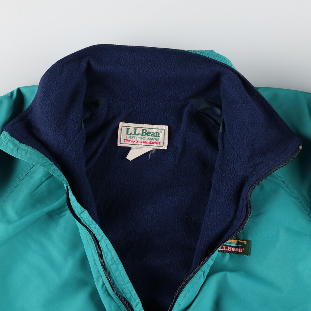 80'S LLBean THREE-SEASON JACKET Nylon x fleece jacket Made in USA Men's L Vintage /eaa398738