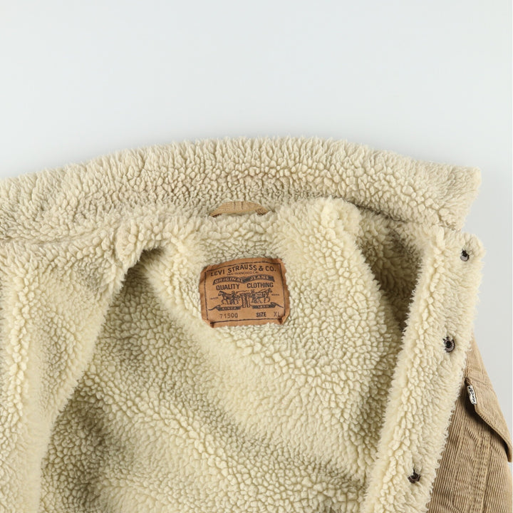 90'S Levi's 71500 Euro Model Corduroy Boa Jacket Men's XL Vintage /eaa398776
