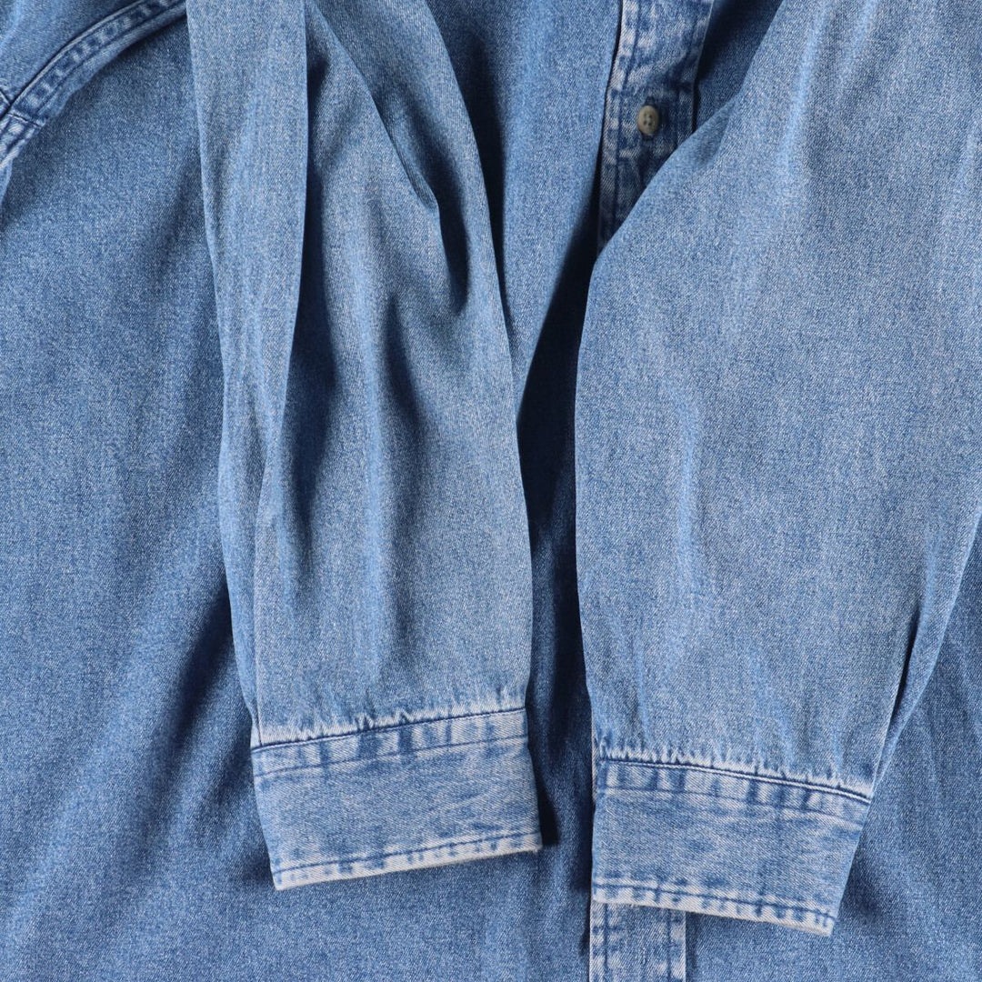 90'S Tommy Hilfiger Long Sleeve Button Down Denim Shirt Men's L Vintage /eaa398831