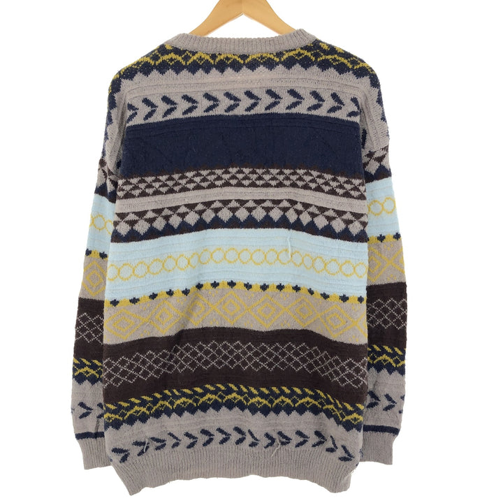 All-over print knit sweater for men, size M /eaa398936