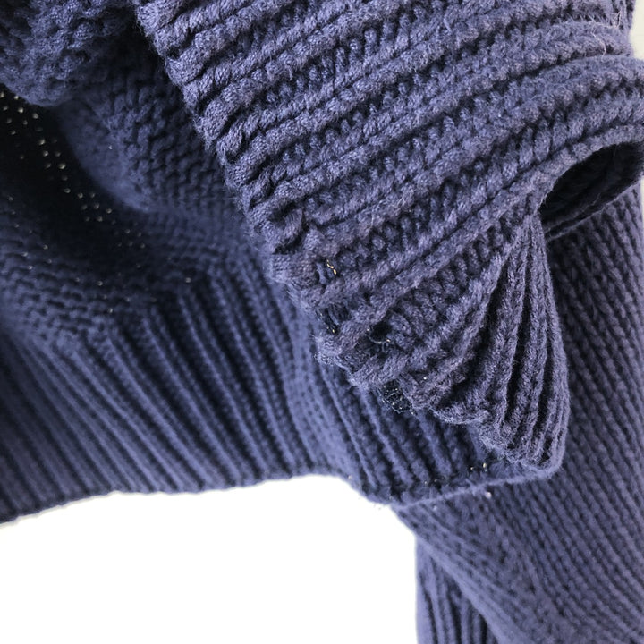 Vintage 80s-90'S Eddie Bauer Argyle Pattern Cotton Knit Sweater with Black Tag, Men's Size L cotton navy blue type Vintage Second Hand
