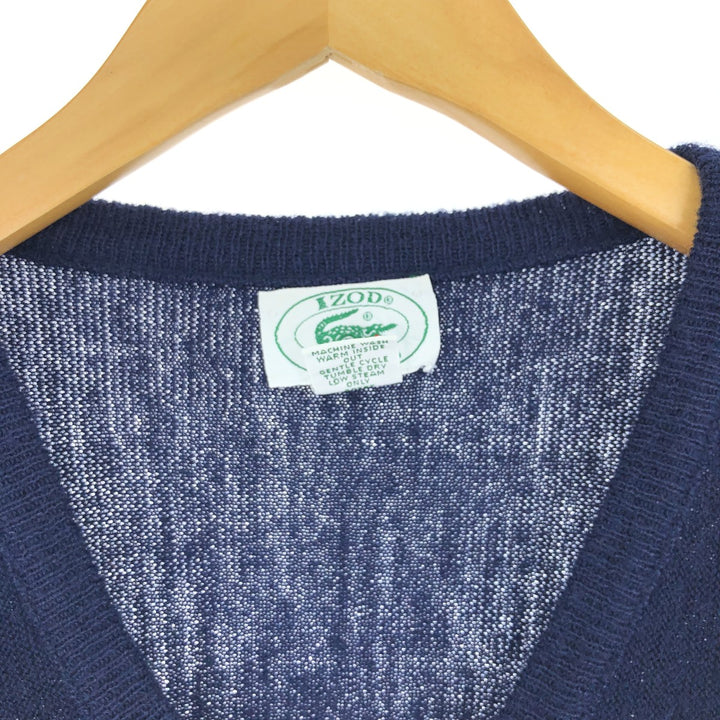 80s-90'S Lacoste IZOD V-neck acrylic knit sweater Made in USA Men's XL Vintage /eaa399027