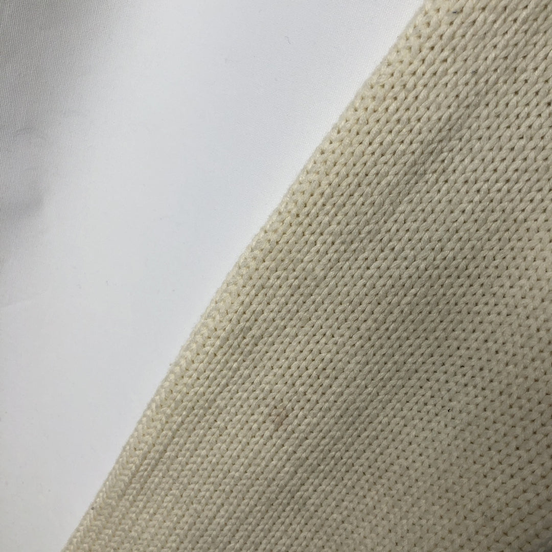 Vintage 1970'S Alexander's cable knit mock neck acrylic knit sweater, men's size XL acrylic ivory Vintage Second Hand
