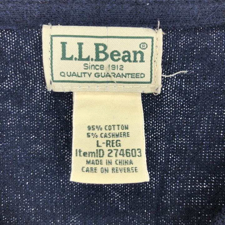 LLBean V-neck cotton knit sweater for men L /eaa399052