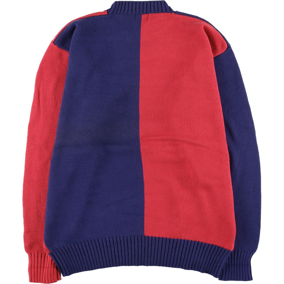 Brooks Brothers Two-Tone Cotton Knit Sweater, Men's Size L cotton red type Vintage Second Hand