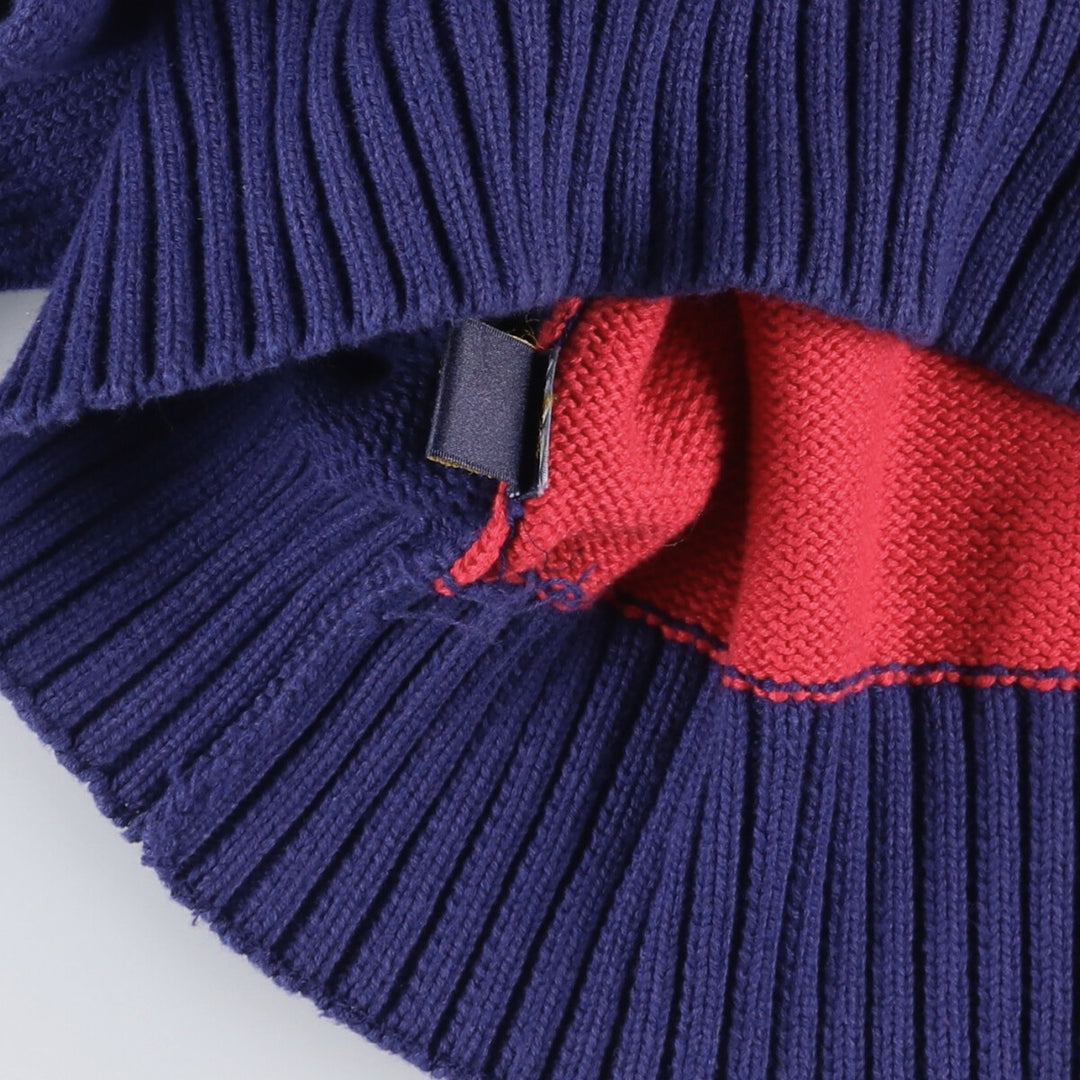 Brooks Brothers Two-Tone Cotton Knit Sweater, Men's Size L cotton red type Vintage Second Hand