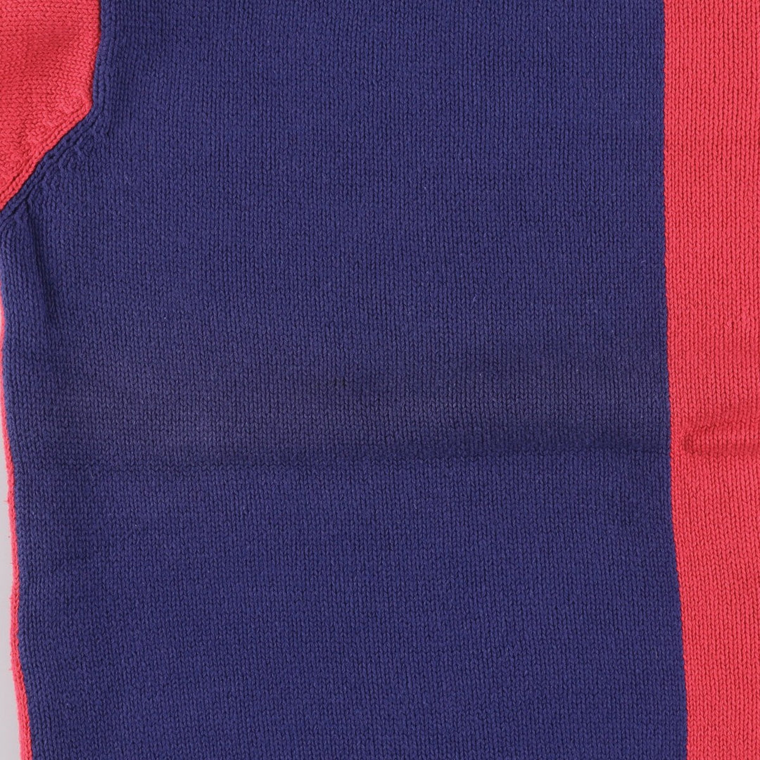 Brooks Brothers Two-Tone Cotton Knit Sweater, Men's Size L cotton red type Vintage Second Hand