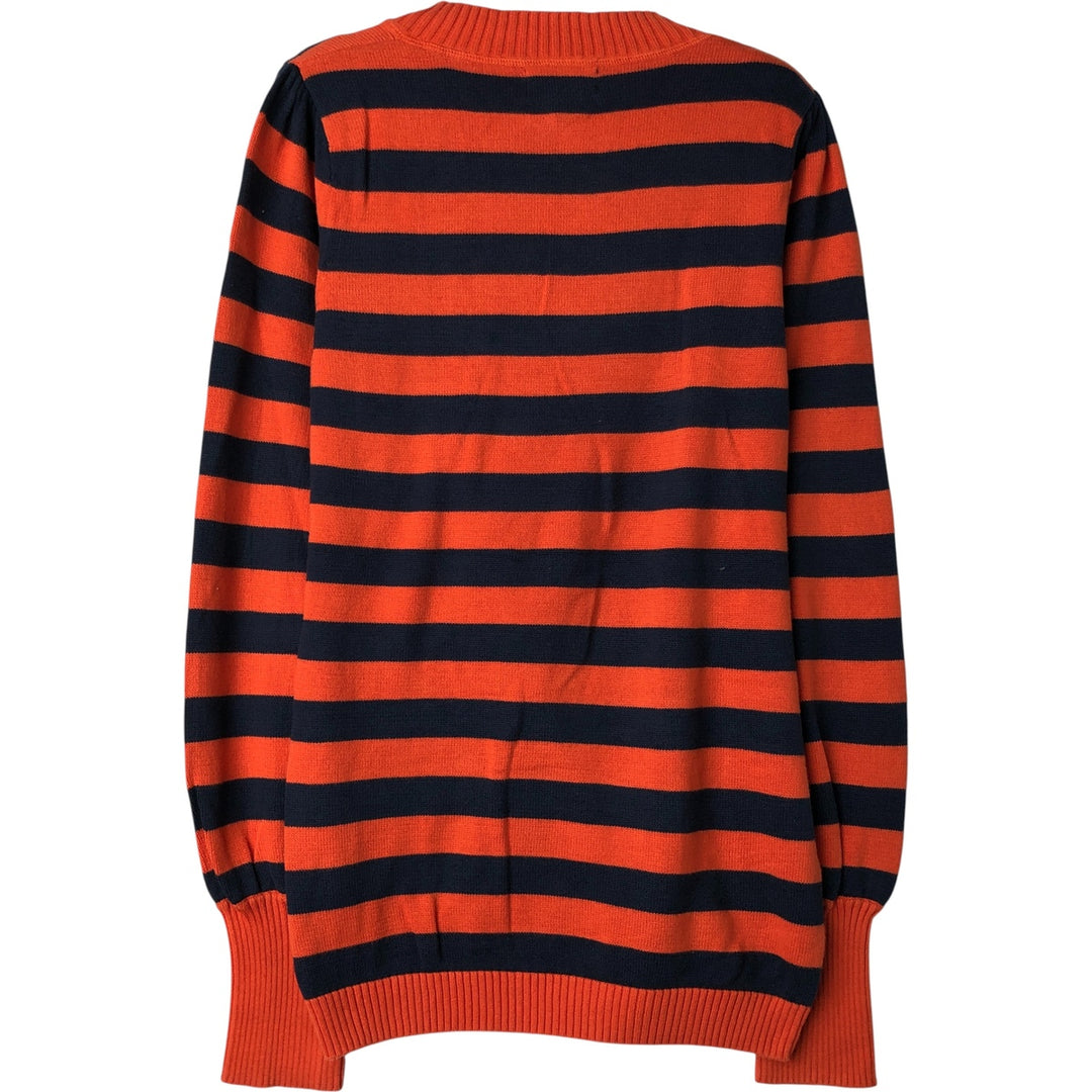 2000'S Ralph Lauren Polo Jeans Company striped cotton knit sweater, men's size L cotton orange type Vintage Second Hand