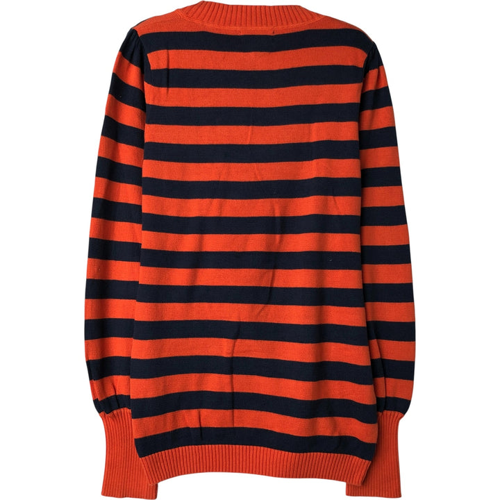 2000'S Ralph Lauren Polo Jeans Company striped cotton knit sweater, men's size L cotton orange type Vintage Second Hand