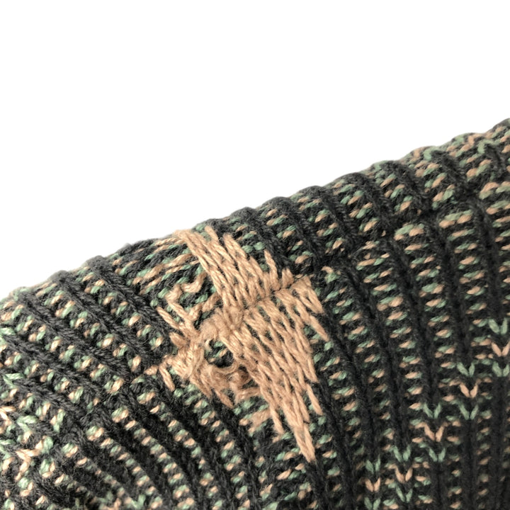 SANSABELT SPORT Diamond Pattern Cotton Knit Sweater, Made in USA, Men's Size L cotton Charcoal Vintage Second Hand