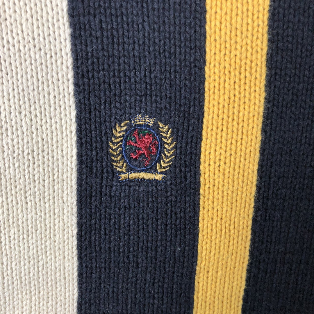 90'S Tommy Hilfiger Cotton Knit Sweater, Men's Size L cotton white type Vintage Second Hand