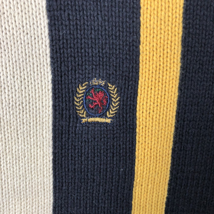 90'S Tommy Hilfiger Cotton Knit Sweater, Men's Size L cotton white type Vintage Second Hand