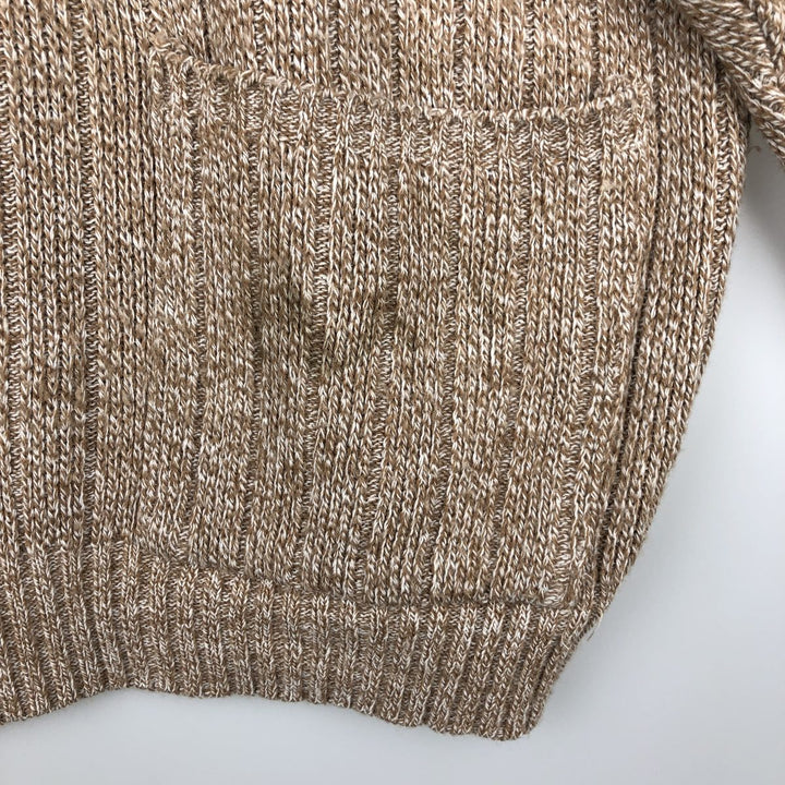 BENBROOK Fair Isle Pattern Acrylic Knit Full-Zip Sweater, Made in England, Men's Size S (approx.) acrylic Beige type Vintage Second Hand