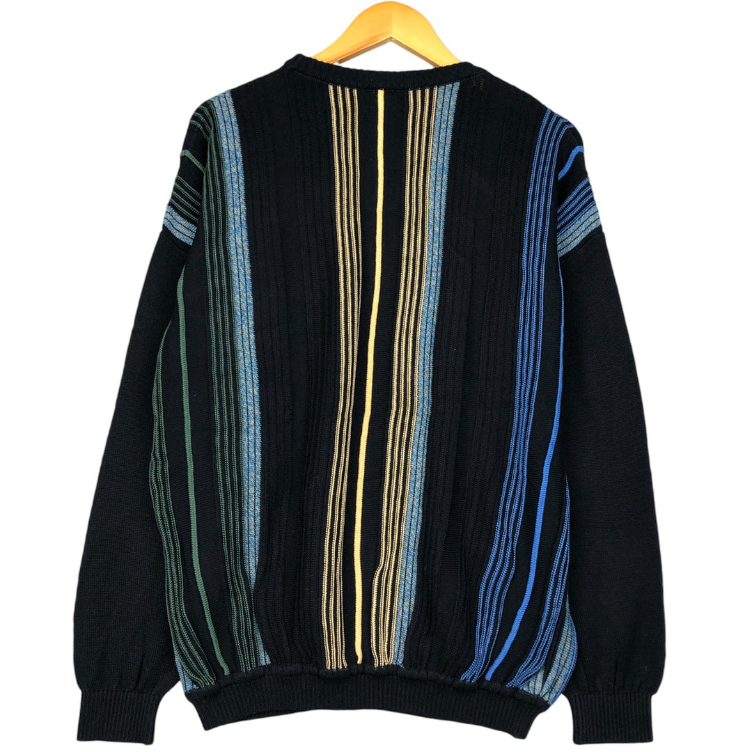 St. Croix Cotton Knit Sweater, Men's Size L cotton black type Vintage Second Hand