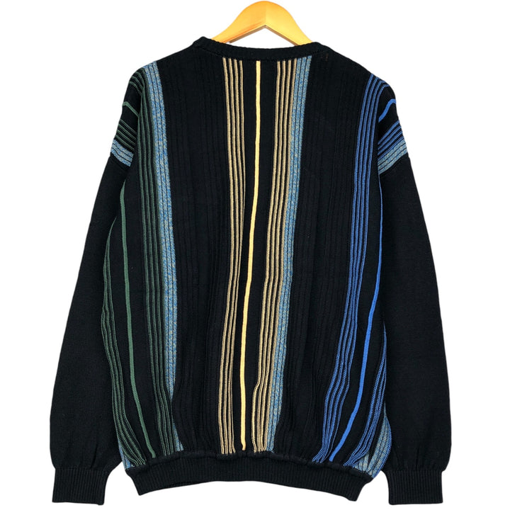 St. Croix Cotton Knit Sweater, Men's Size L cotton black type Vintage Second Hand