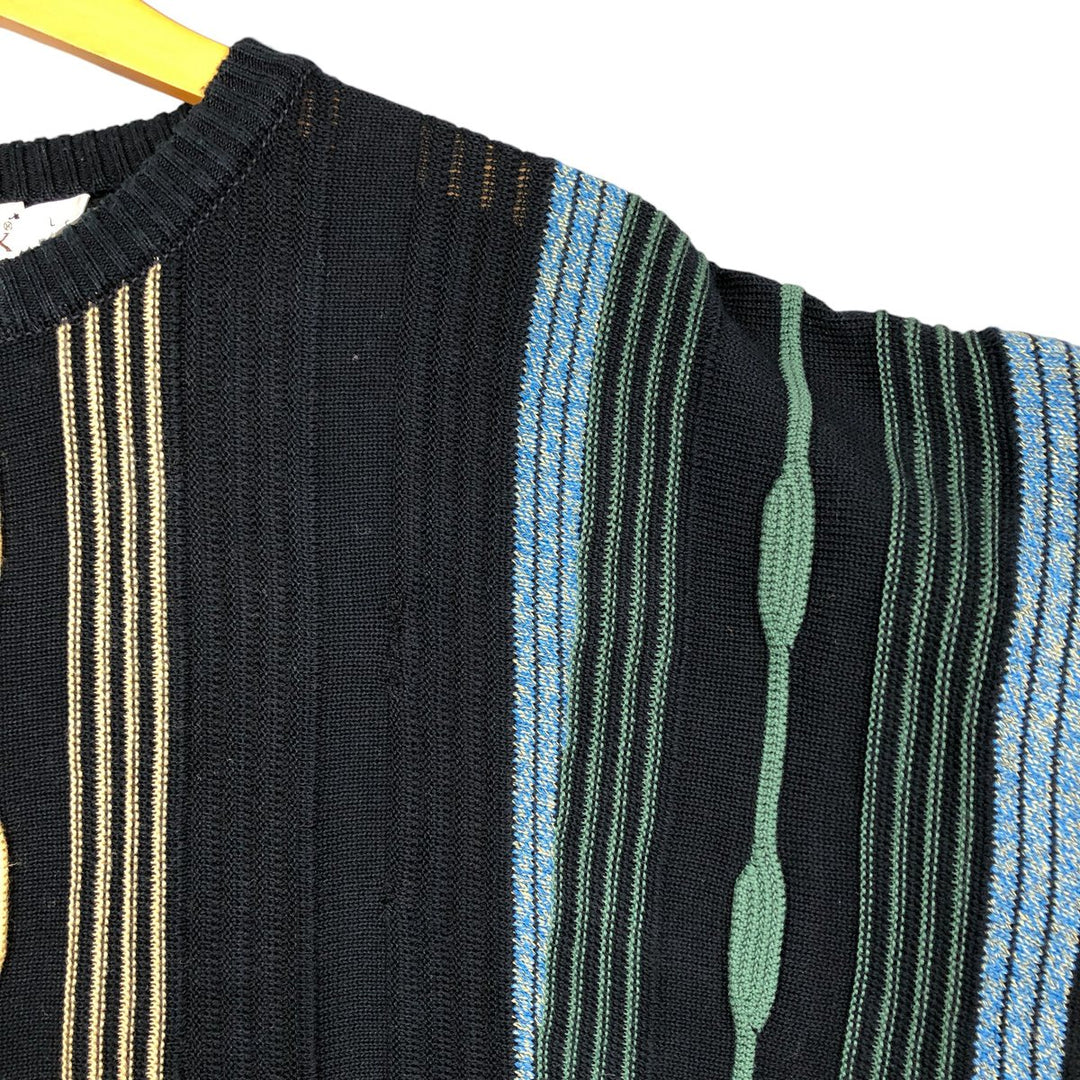 St. Croix Cotton Knit Sweater, Men's Size L cotton black type Vintage Second Hand
