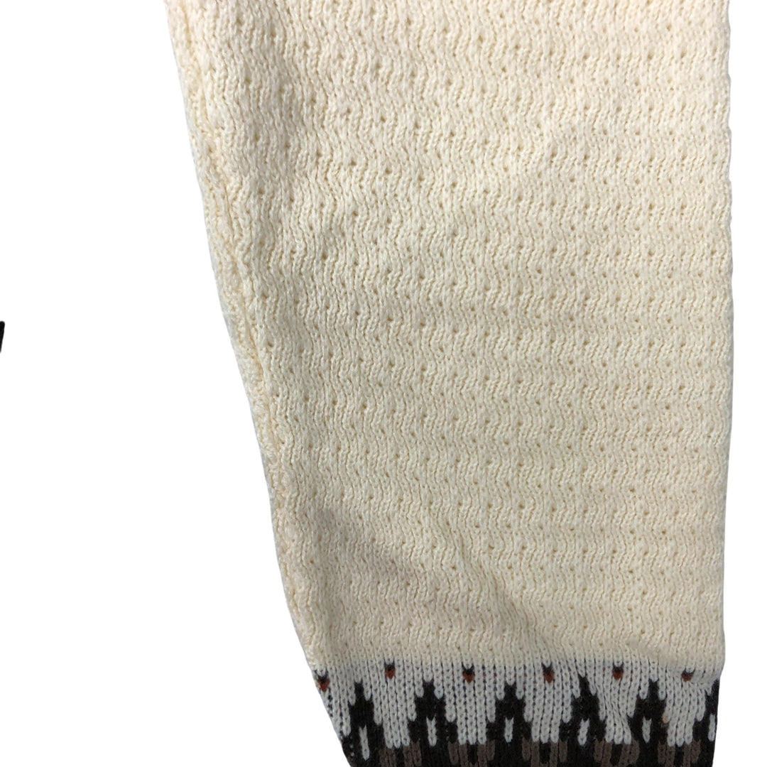 McGREGOR Fair Isle Pattern Acrylic Knit Sweater, Men's Size L, Vintage acrylic brown type Vintage Second Hand
