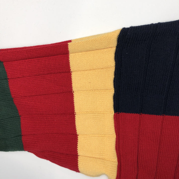 Vintage 90'S Nautica Crazy Pattern Cable Knit Cotton Sweater, Men's Size Medium cotton yellow type Vintage Second Hand