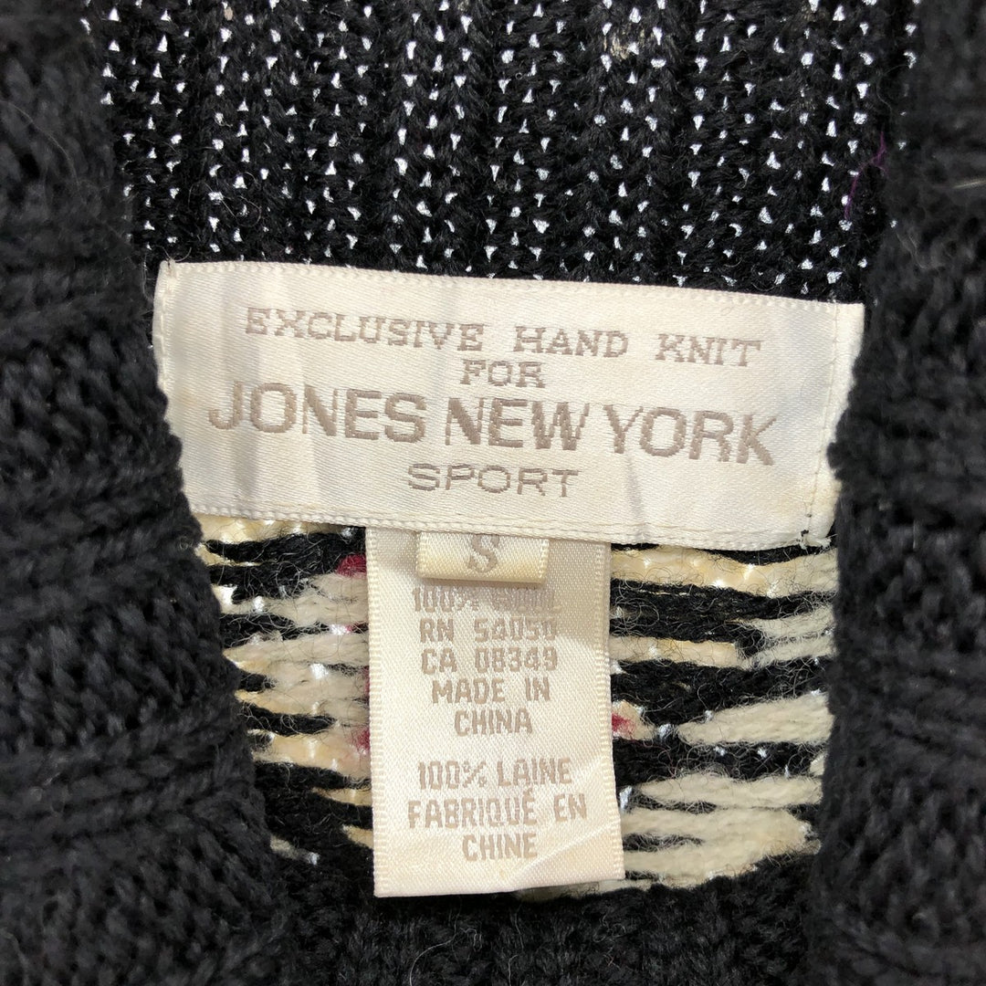 JONES NEW YORK HAND KNIT Hand-knitted all-over print turtleneck Nordic sweater Women's XL /eaa399202