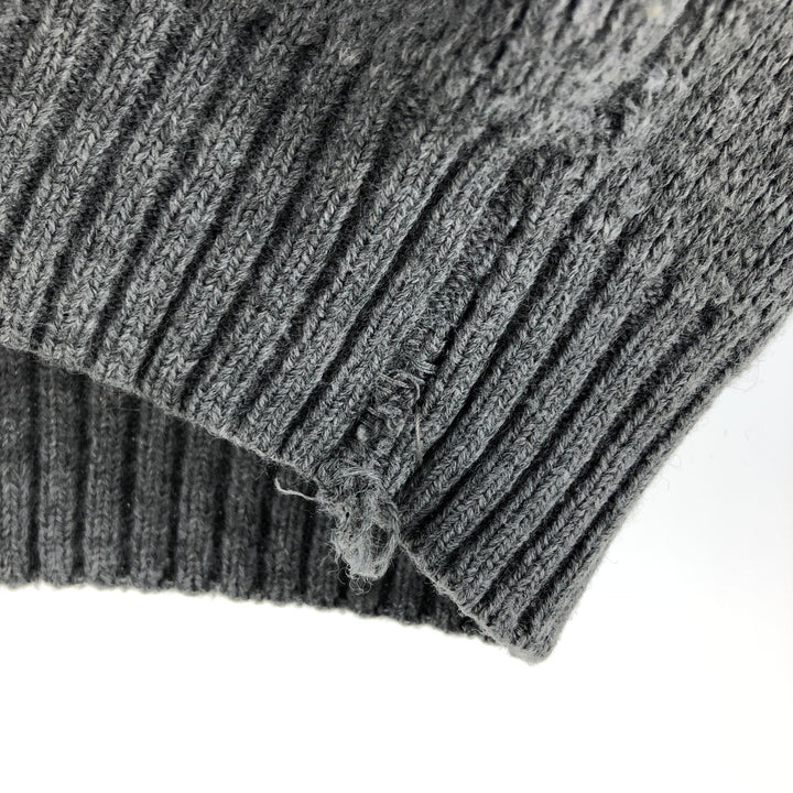 PREMIER MAN Argyle Pattern Acrylic Knit Sweater, Men's M size acrylic gray type Vintage Second Hand