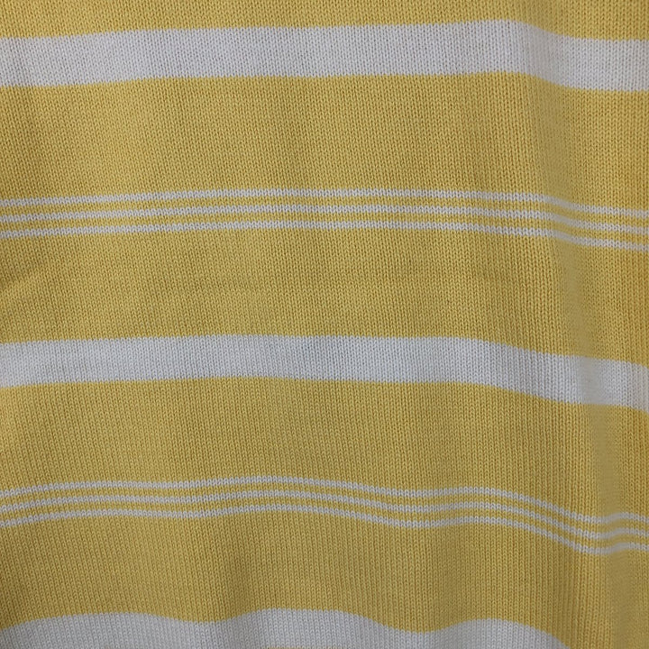 Vintage 1970s-1980'S Eddie Bauer black tag striped cotton knit sweater, men's size L cotton yellow type Vintage Second Hand