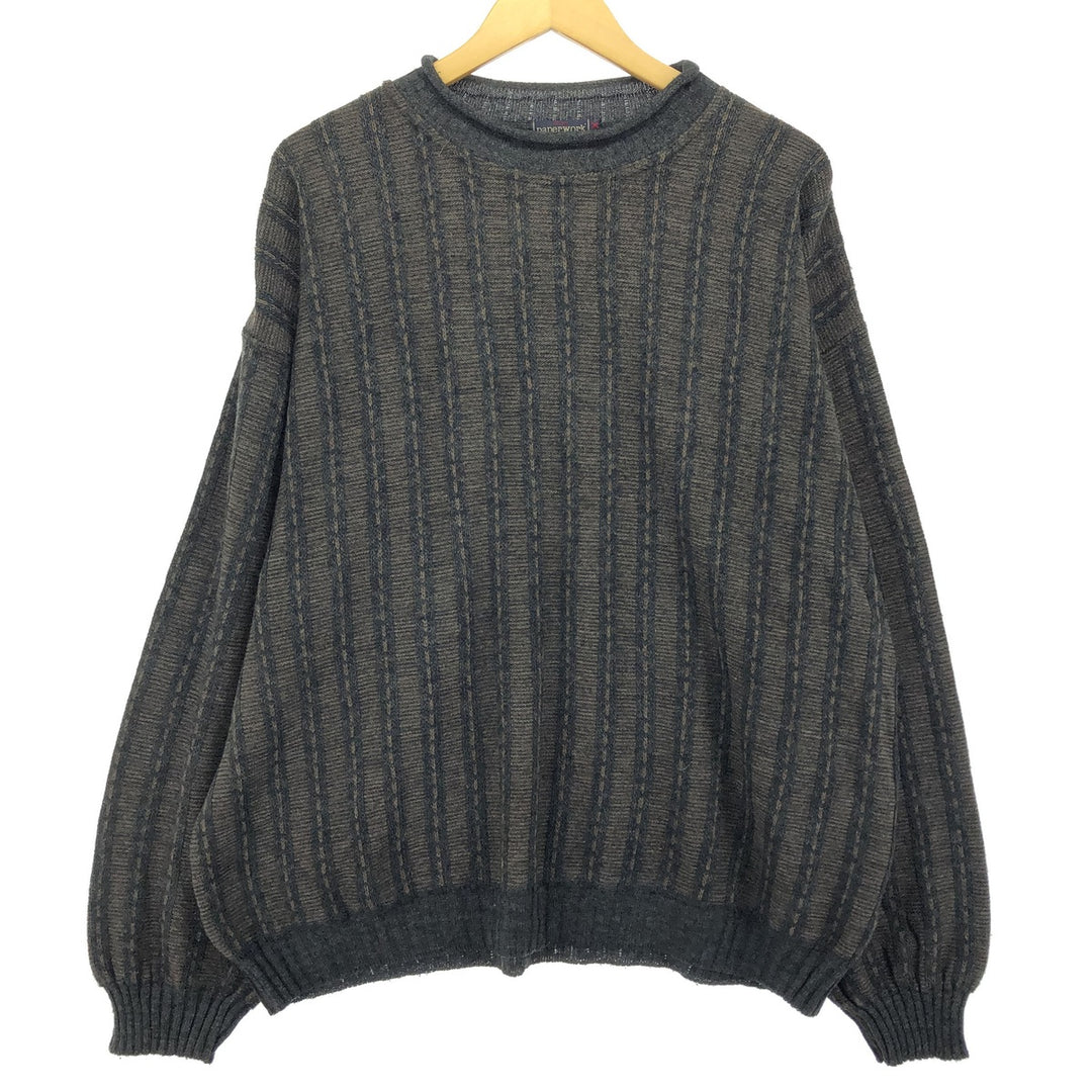 paperwork all-over print wool x acrylic roll neck wool knit sweater men's XL size /eaa399323