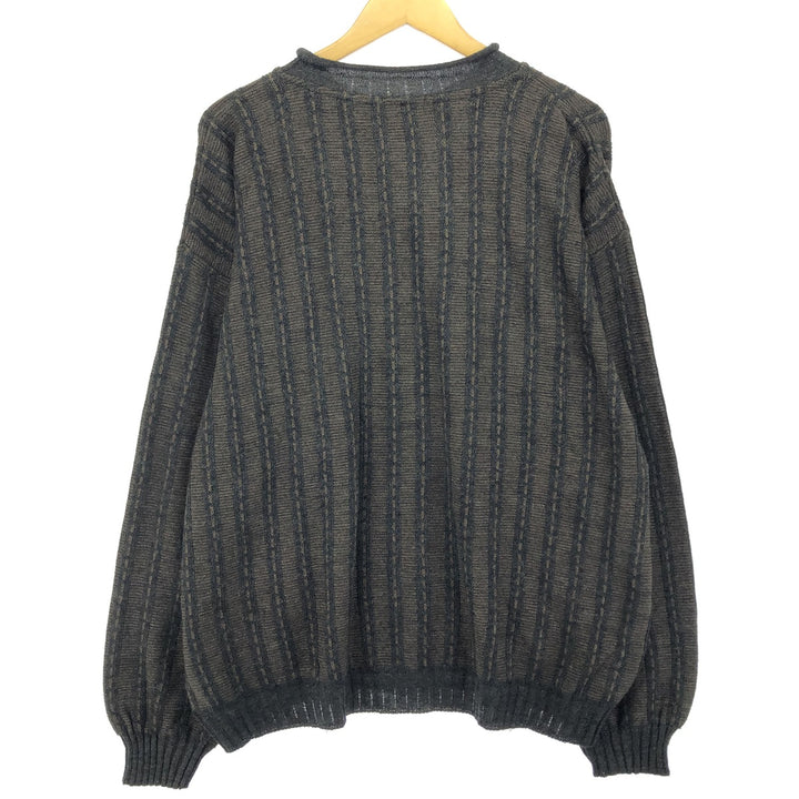 paperwork all-over print wool x acrylic roll neck wool knit sweater men's XL size /eaa399323