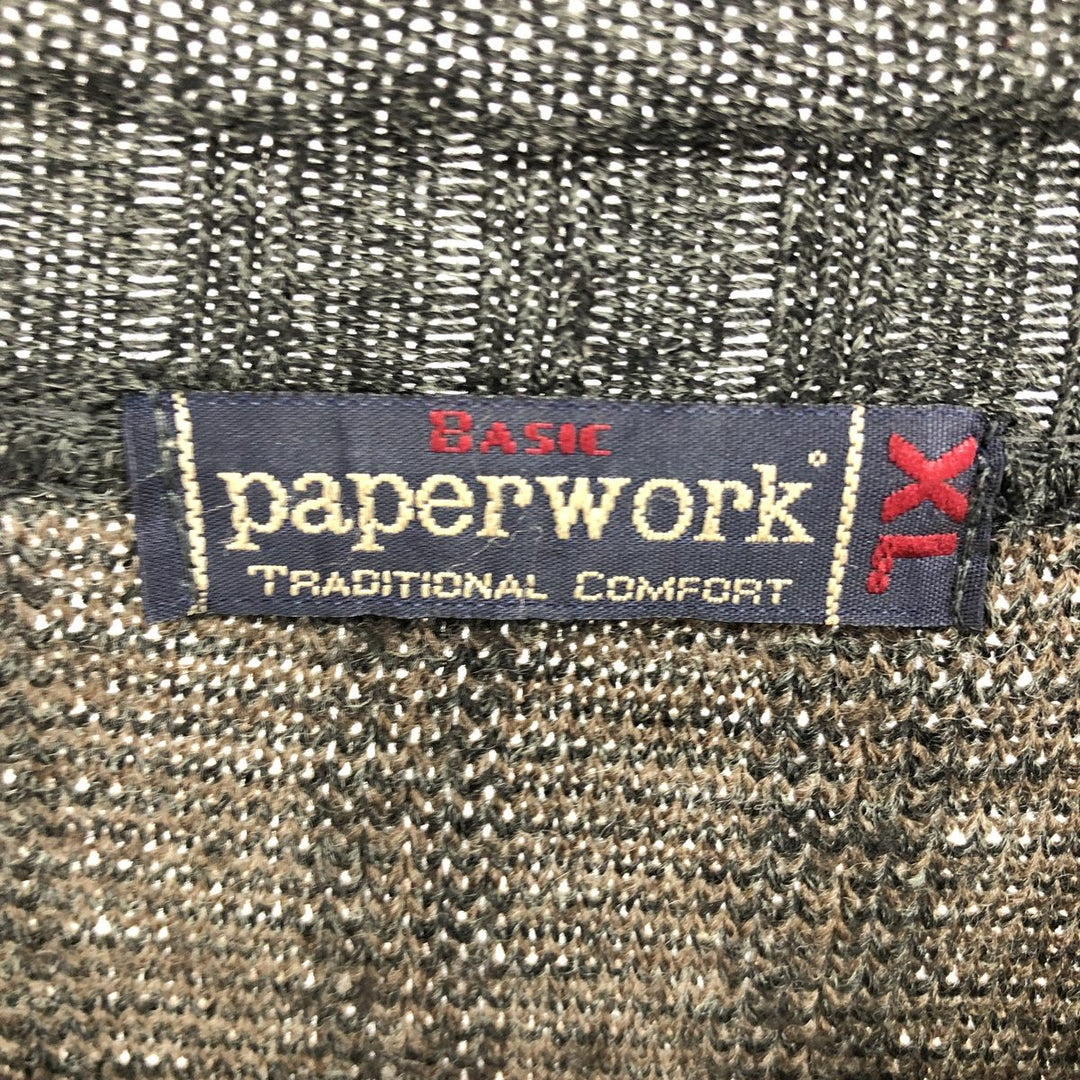 paperwork all-over print wool x acrylic roll neck wool knit sweater men's XL size /eaa399323