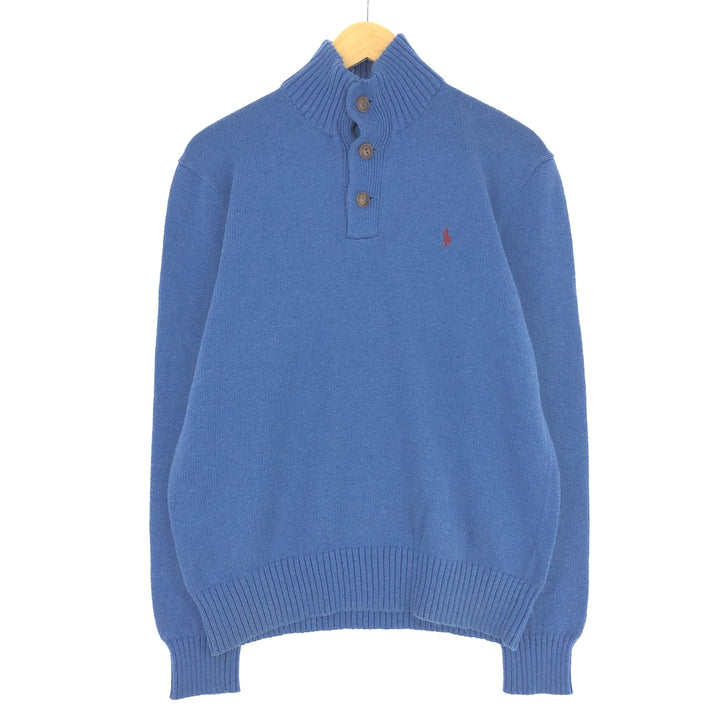 Ralph Lauren POLO by Ralph Lauren Cotton Knit Half Button Sweater Men's M /eaa399326