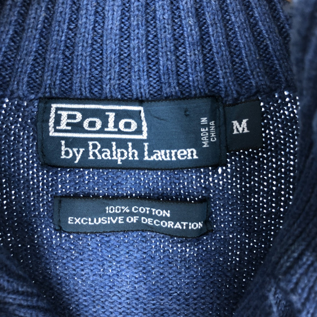 Ralph Lauren POLO by Ralph Lauren Cotton Knit Half Button Sweater Men's M /eaa399326