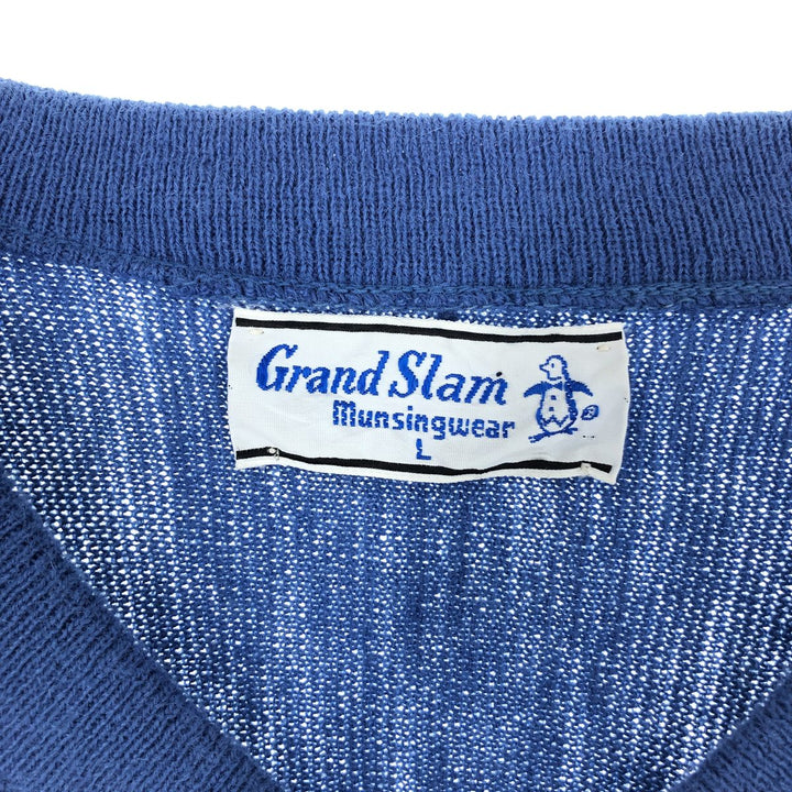 80'S Grand Slam V-neck acrylic knit sweater men's L vintage /eaa399327