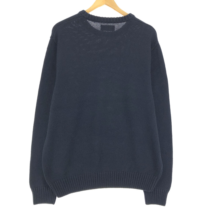 Chaps Cotton Knit Sweater, Men's Size L unclear black type Vintage Second Hand