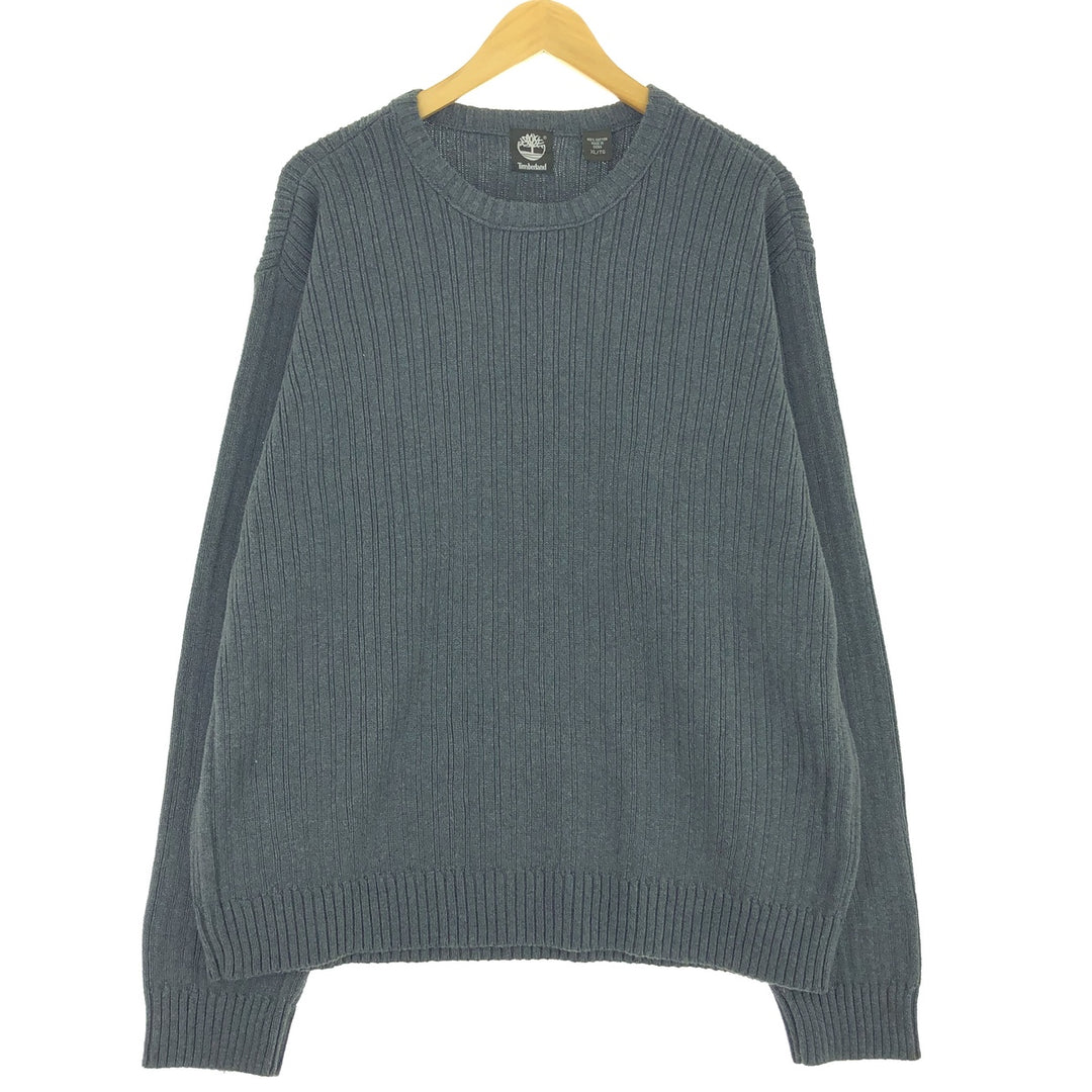 Timberland Men's Cotton Knit Sweater, Size XL cotton gray type Vintage Second Hand