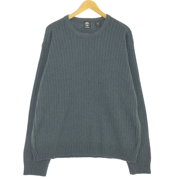 Timberland Men's Cotton Knit Sweater, Size XL cotton gray type Vintage Second Hand